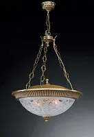 Люстра подвесная  L 6212/4 Reccagni Angelo белая на 4 лампы, основание античное бронза в стиле классический 
